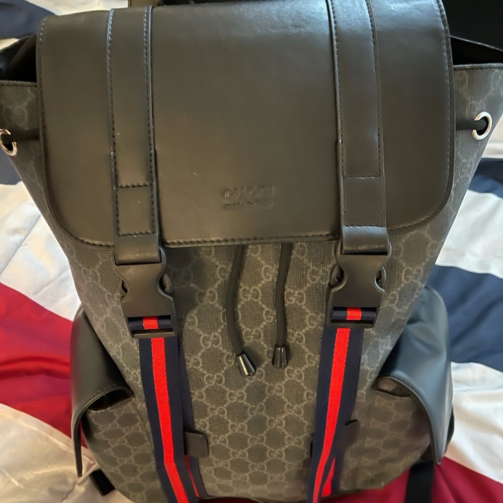 Gucci Supreme Pattern Backpack 100% Authentic Soft